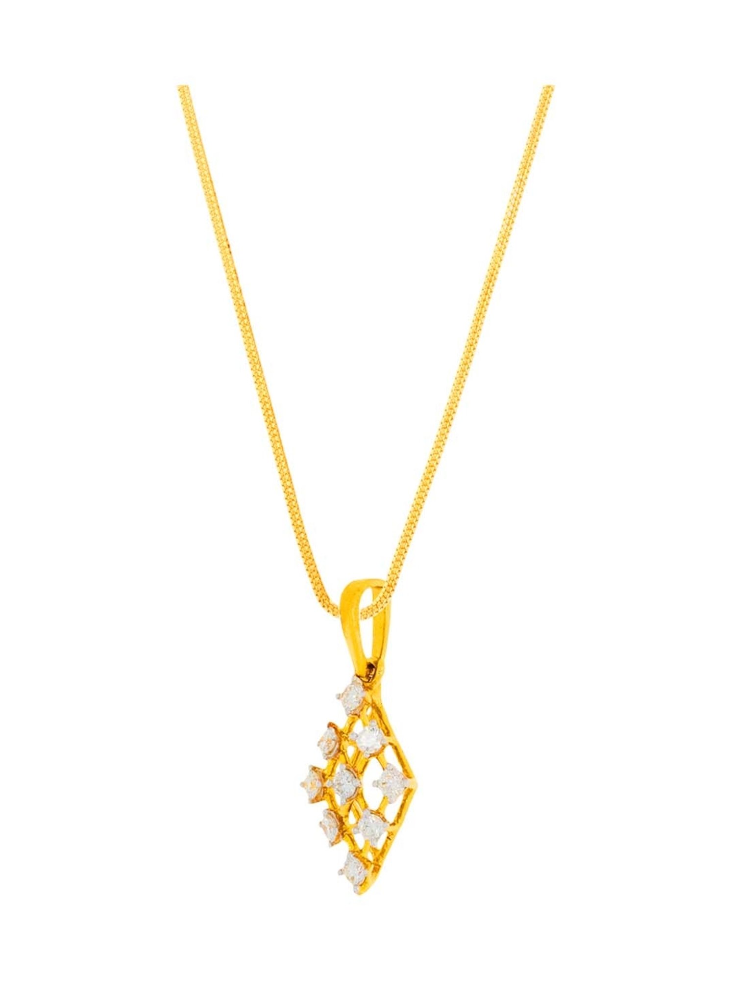 Joyalukkas 18k Gold & Diamond Pendant with Chain