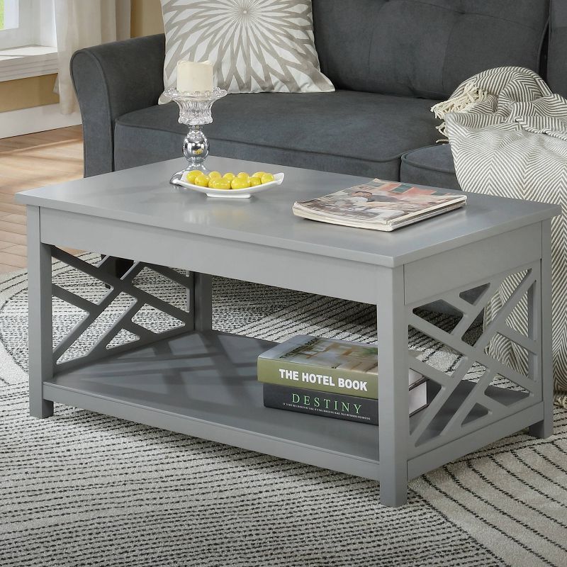 36" Middlebury Wood Coffee Table Gray - Alaterre Furniture