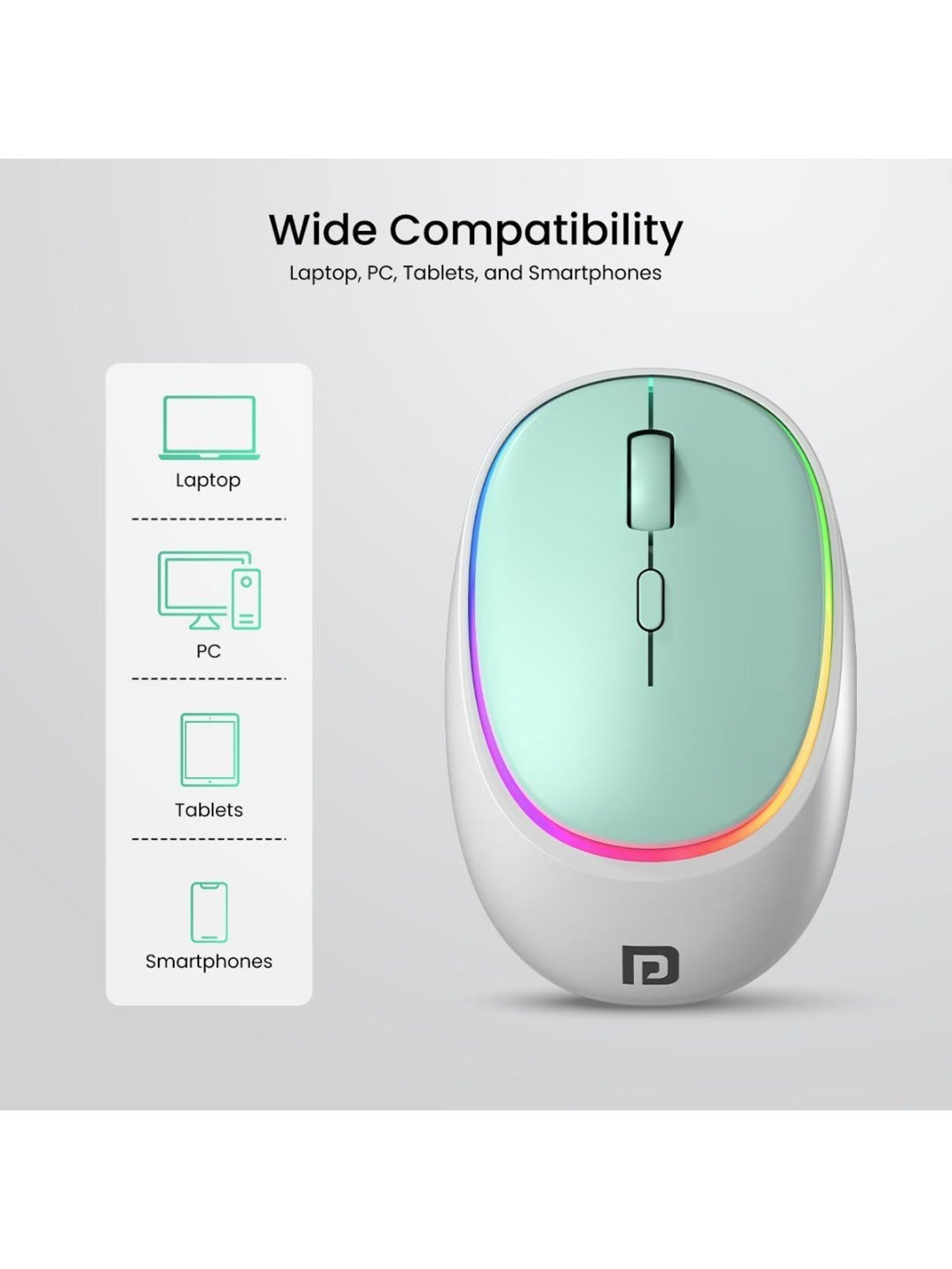 Portronics Toad IV Wireless Bluetooth Mouse with 2.4 GHz Dual Connectivity (Blue)