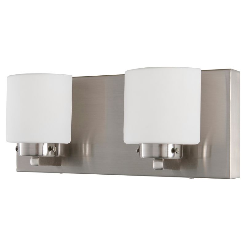 5" Clean 2 Light LED Bath Vanity Satin Nickel Finish/Etched Opal Glass - Varaluz