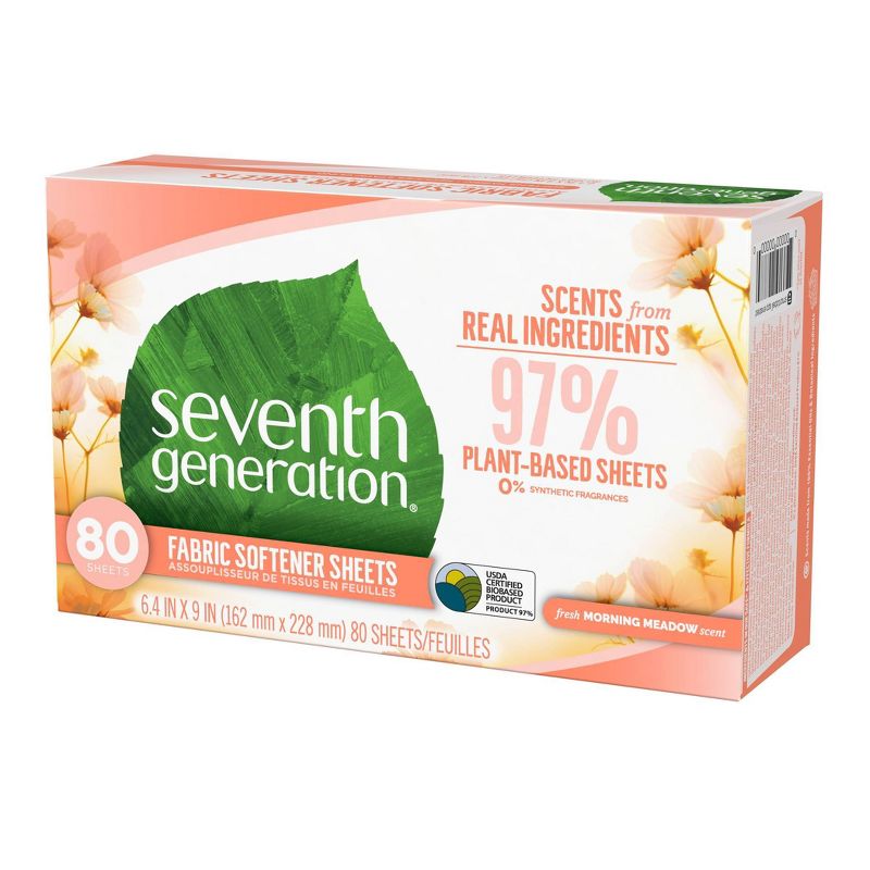 Seventh Generation Fabric Sheets - Morning Meadow - 80ct