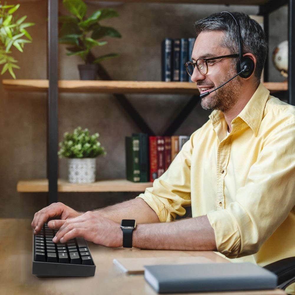 60% Mechanical Keyboard, Velocifire M1 TKL61WS Bluetooth Portable 61-Key Tactile Brown Switch Mini Mechanical Keyboard with Ice Blue Backlit, Compatible with Mac OS and Windows OS(Black)