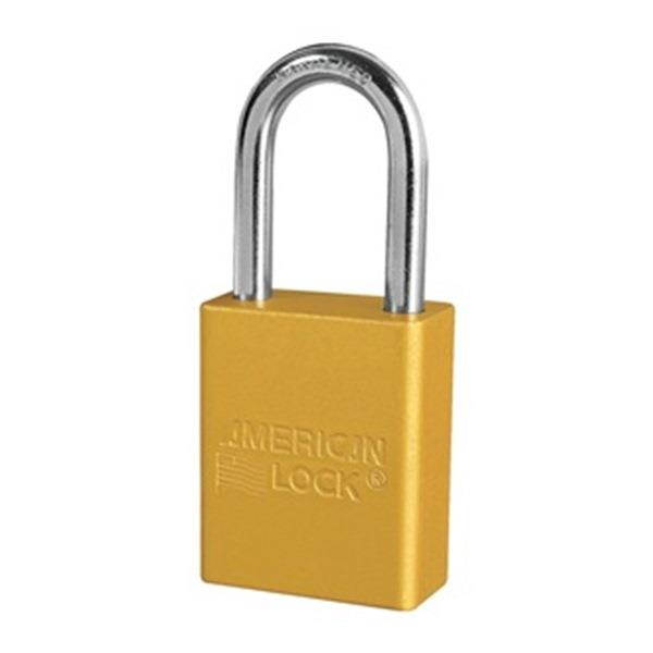AMERICAN LOCK A1106KAS6YLW Lockout Padlock,KA,Yellow,1-7/8"H,PK6