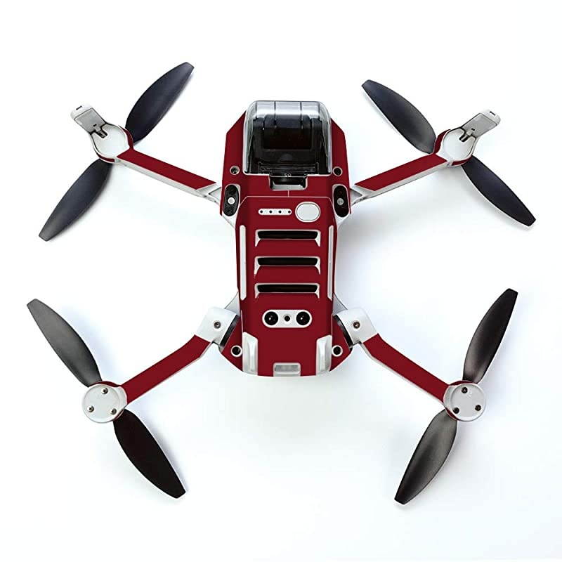 Skin for DJI Mavic Mini Portable Drone Quadcopter Solid Burgundy | Protective Durable and Unique Vinyl Decal wrap Cover | Easy to Apply Remove and Change Styles | Made in The USA