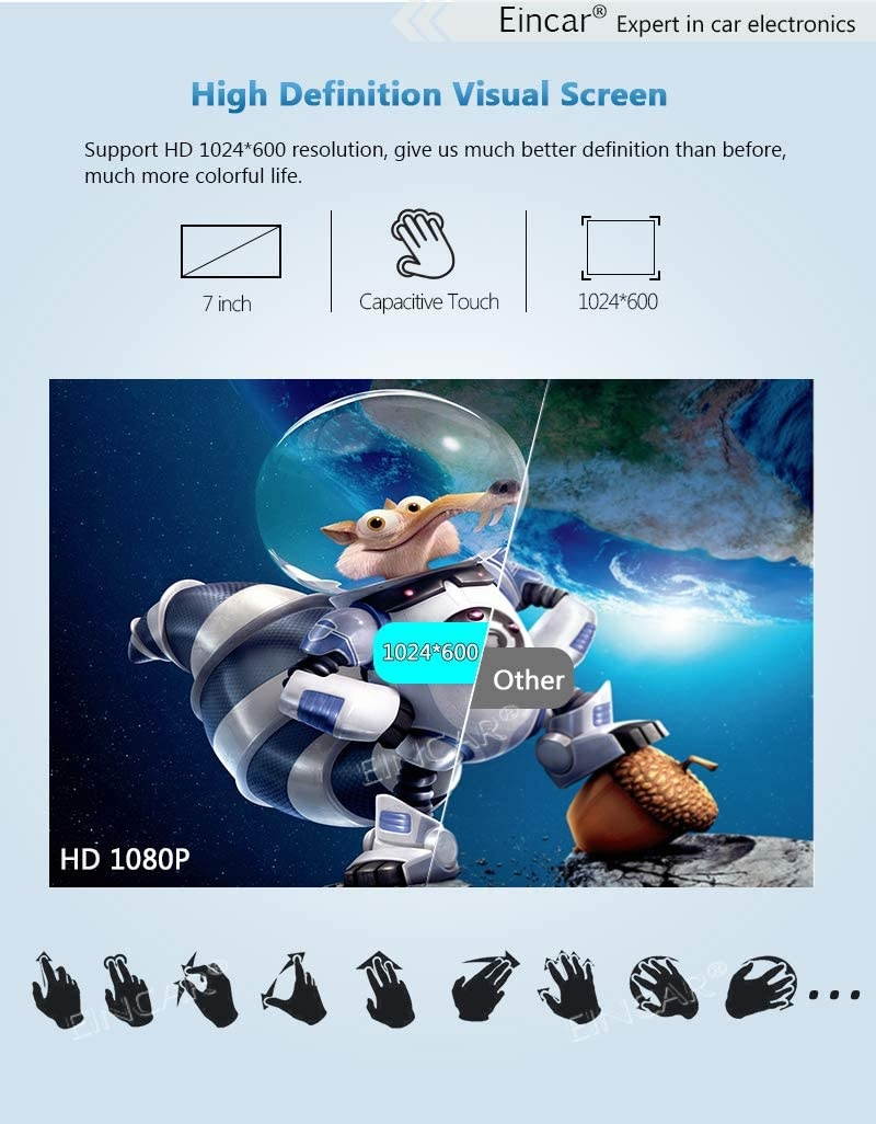 Android Car Stereo Double Din Bluetooth Car Radio with GPS Navigation Rearview Camera 7 Inch 1080P HD Touch Screen Video Player Support 2GB 32GB Handsfree Calling Mirror Link USB AM/WiFi/RDS/FM