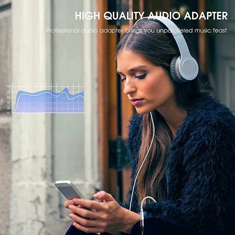 USB Type C to 3.5mm Headphone Jack Adapter,  Audio Adapter USB C to Aux Dongle Cable Cord for Pixel 4 3 2 XL, Samsung Galaxy S21 S20 Ultra S20+ Note 20 10 S10 S9 Plus ipad Pro and More (Grey)