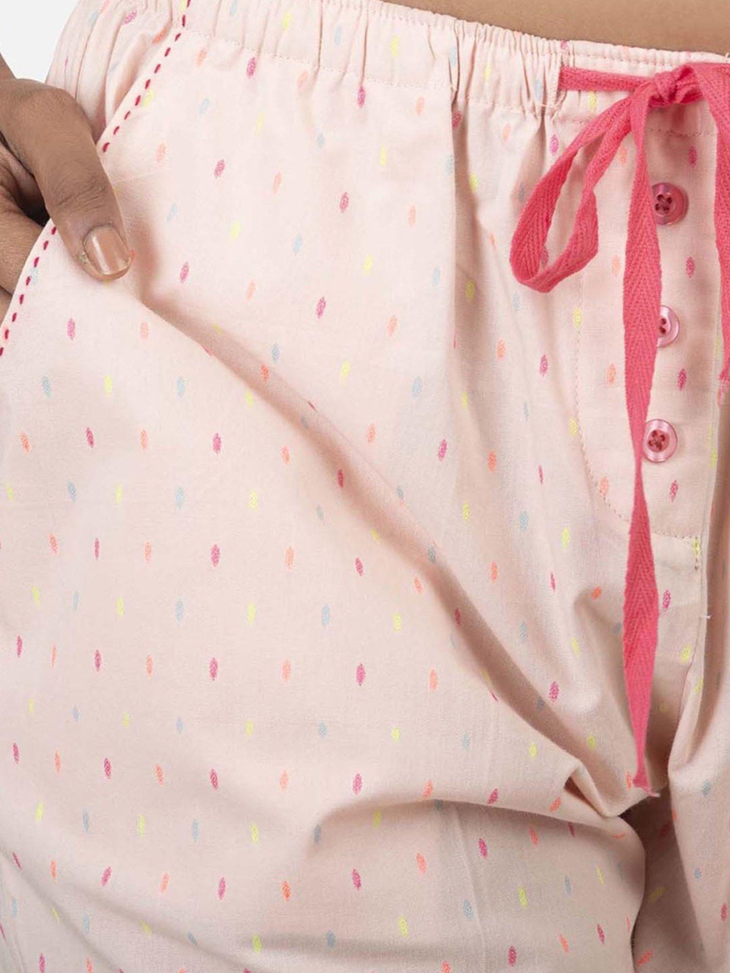 The Calm Collective Peach Ellen Turn-Up Pajama