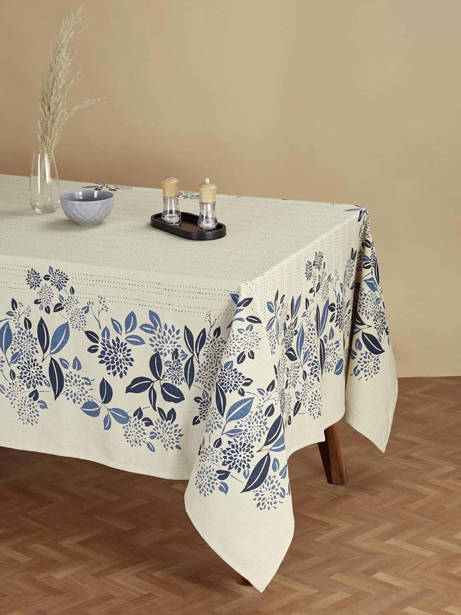 Fabindia Neer Blue Cotton Neer Table Cover