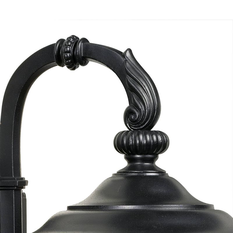 John Timberland Outdoor Wall Light Fixture Textured Black 20 1/2" Hammered Glass Exterior House Patio Porch