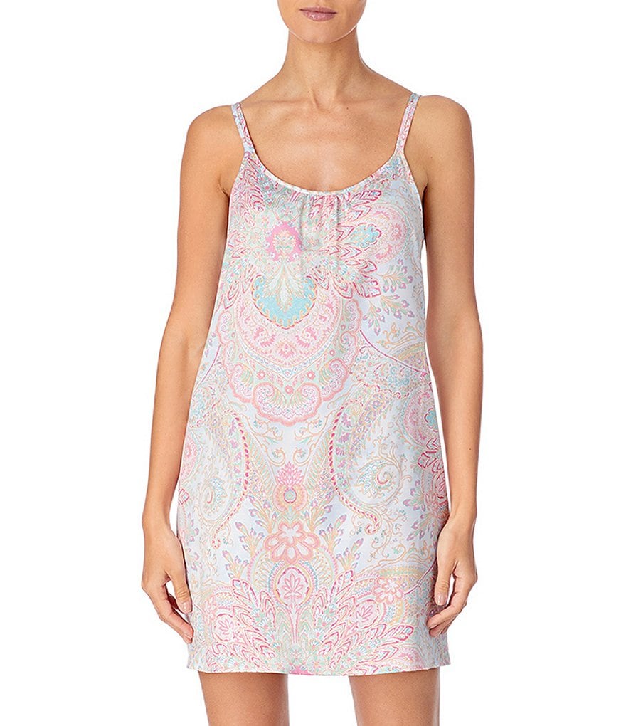 Eileen West Floral Printed Lawn Woven Short Nightgown