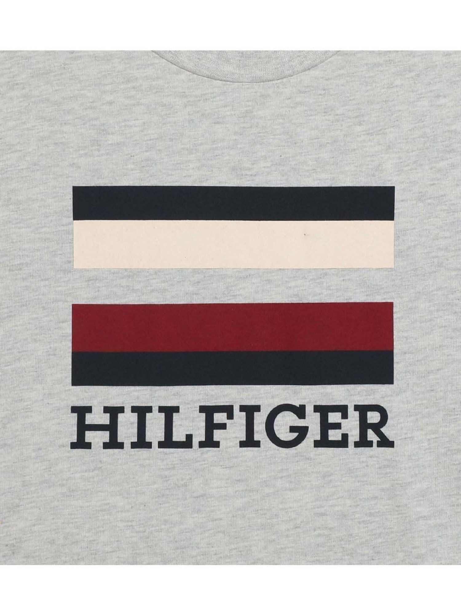 Tommy Hilfiger Kids Grey Heather Logo Regular Fit T-Shirt
