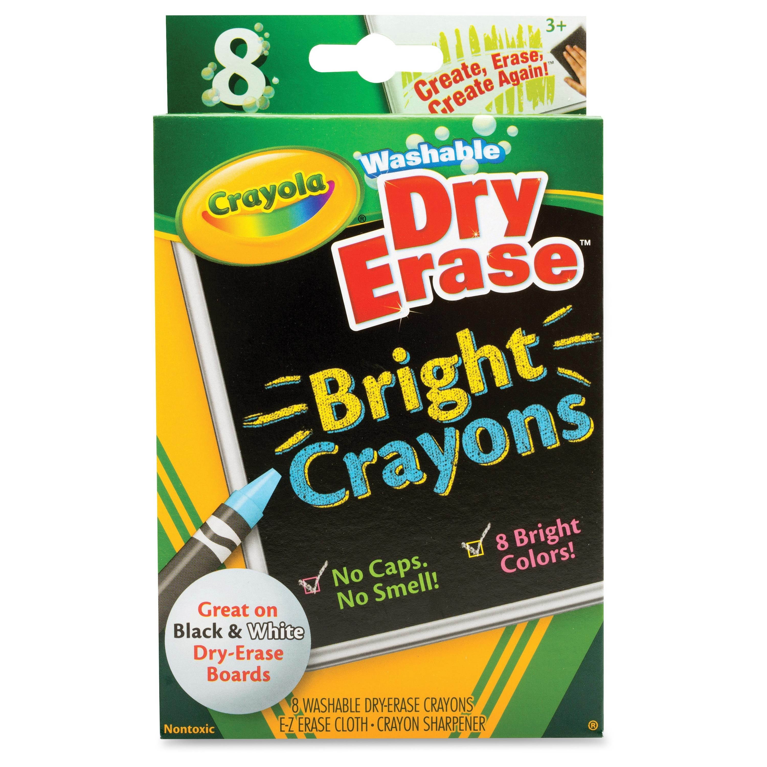 Crayola Washable Dry-Erase Crayons-Bright 8/Pkg