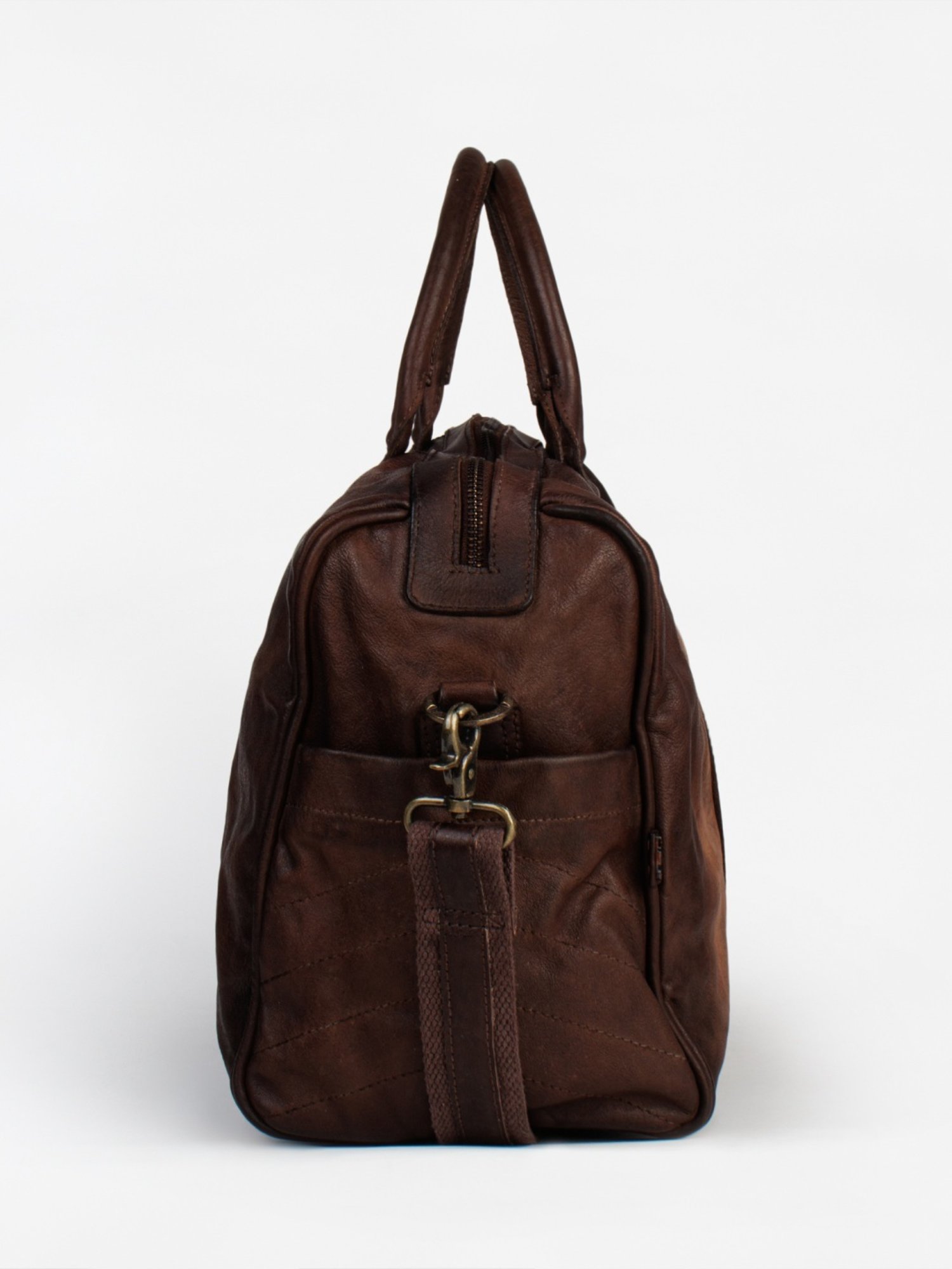 Art N Vintage Alexander Brown Leather Solid Extra Large Duffle Bag