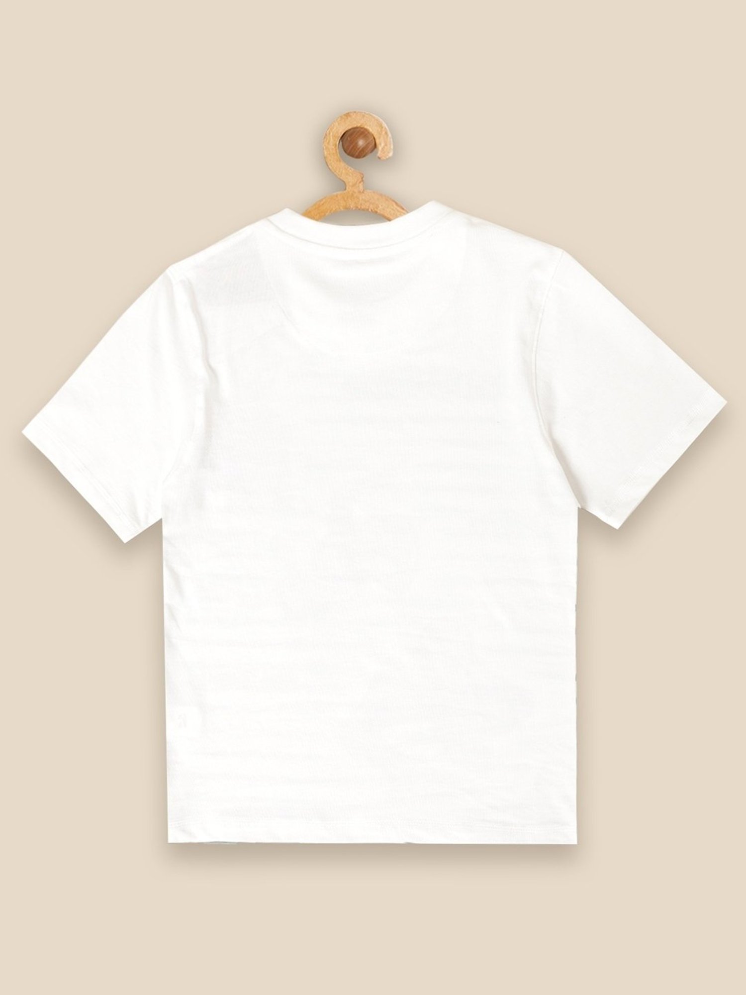 Boysville White & Blue Cotton Printed Batman T-Shirt