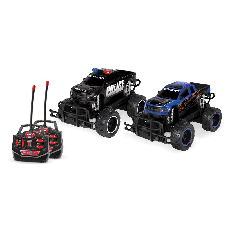 Ford F-150 SVT Raptor Police Pursuit RTR Electric Remote Control RC Monster Truck Double Pack - 1:24 Scale