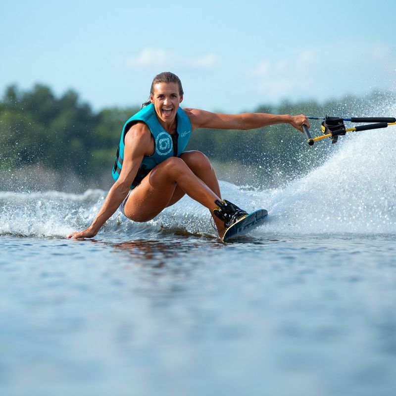 O'Brien Watersports 64 Inch Z9 STD Beginner Ladies Pro Tour Boating Single Slalom Waterski, Blue
