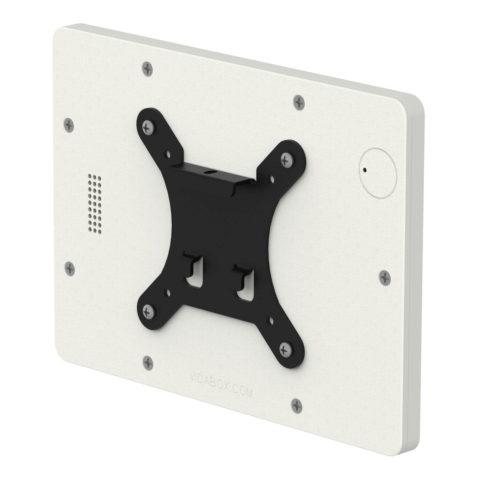 VidaMount White Enclosure and Tilting Removable Glass Mount [Bundle] compatible with iPad Mini 1/2/3