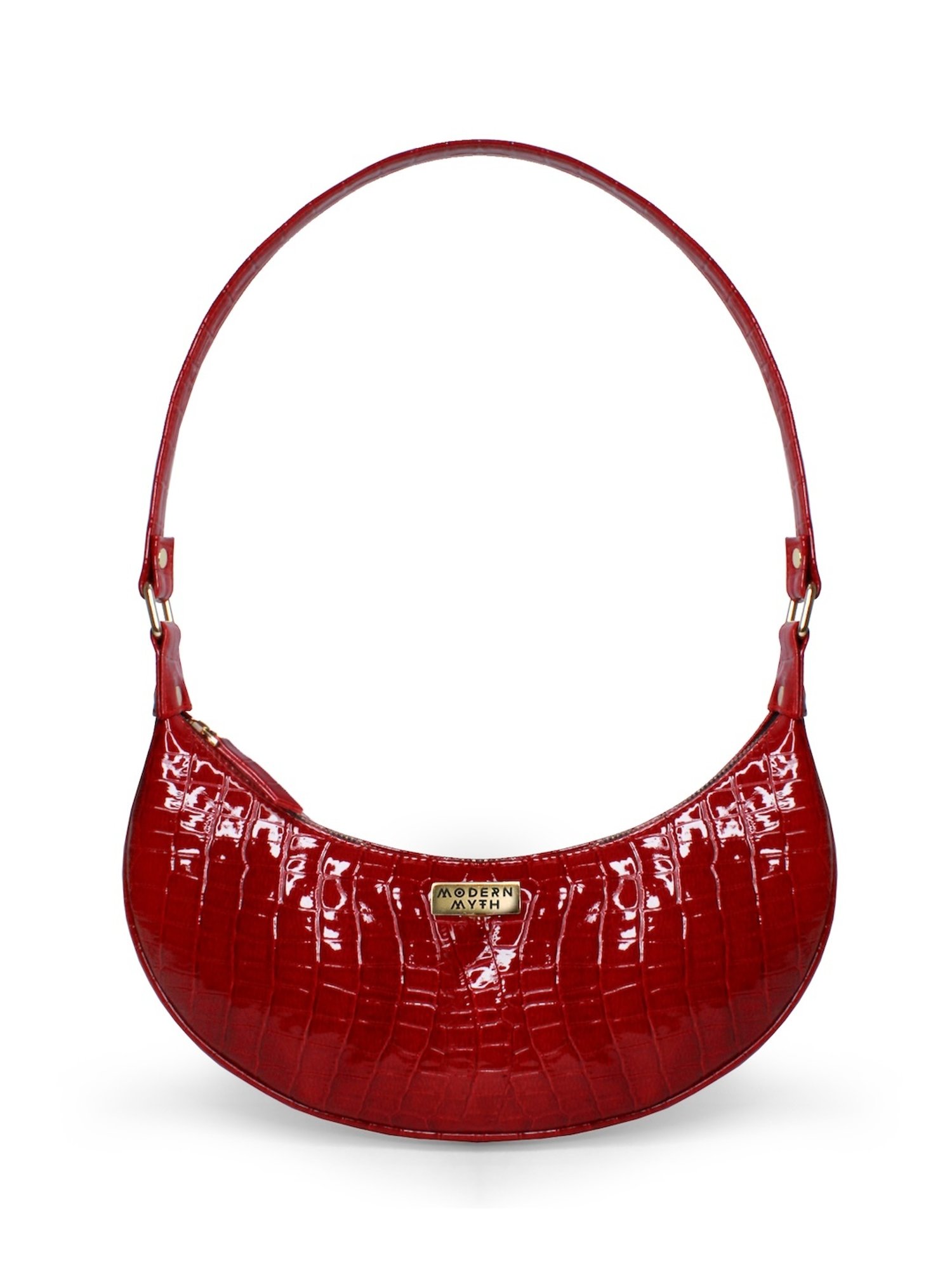 Modern Myth Red Textured Medium Hobo Bag