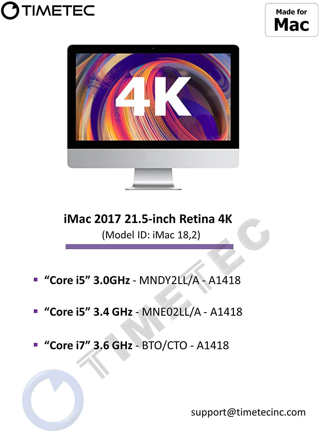 Timetec Hynix IC 64GB KIT (4x16GB) Compatible for Apple 2017 iMac 27-inch w/Retina 5K Display DDR4 2400MHz PC4-19200 2Rx8 CL17 1.2V SODIMM Memory Upgrade (64GB KIT (4x16GB))