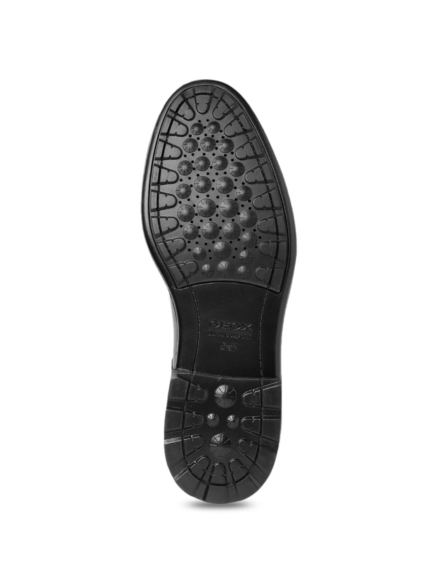 Geox Men's U Walk Pleasure Black Leather Derby Shoes