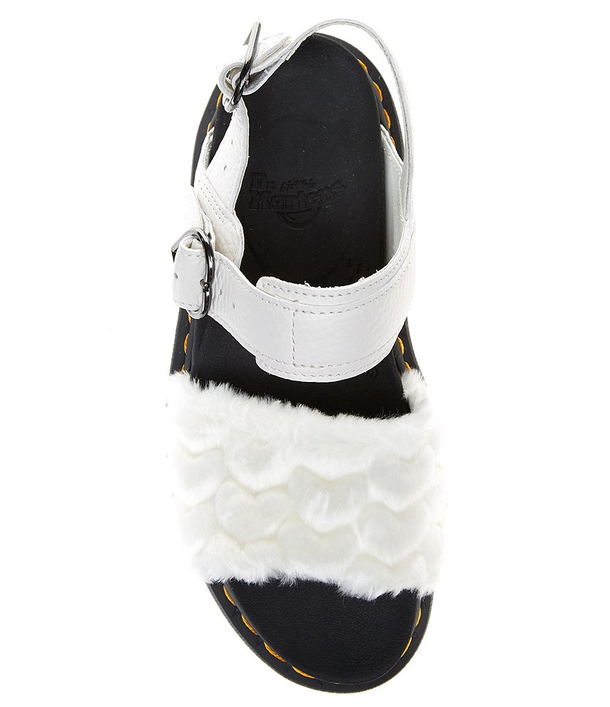 Dr. Martens Women's Voss Quad Fluffy Faux Fur Platform Sandals