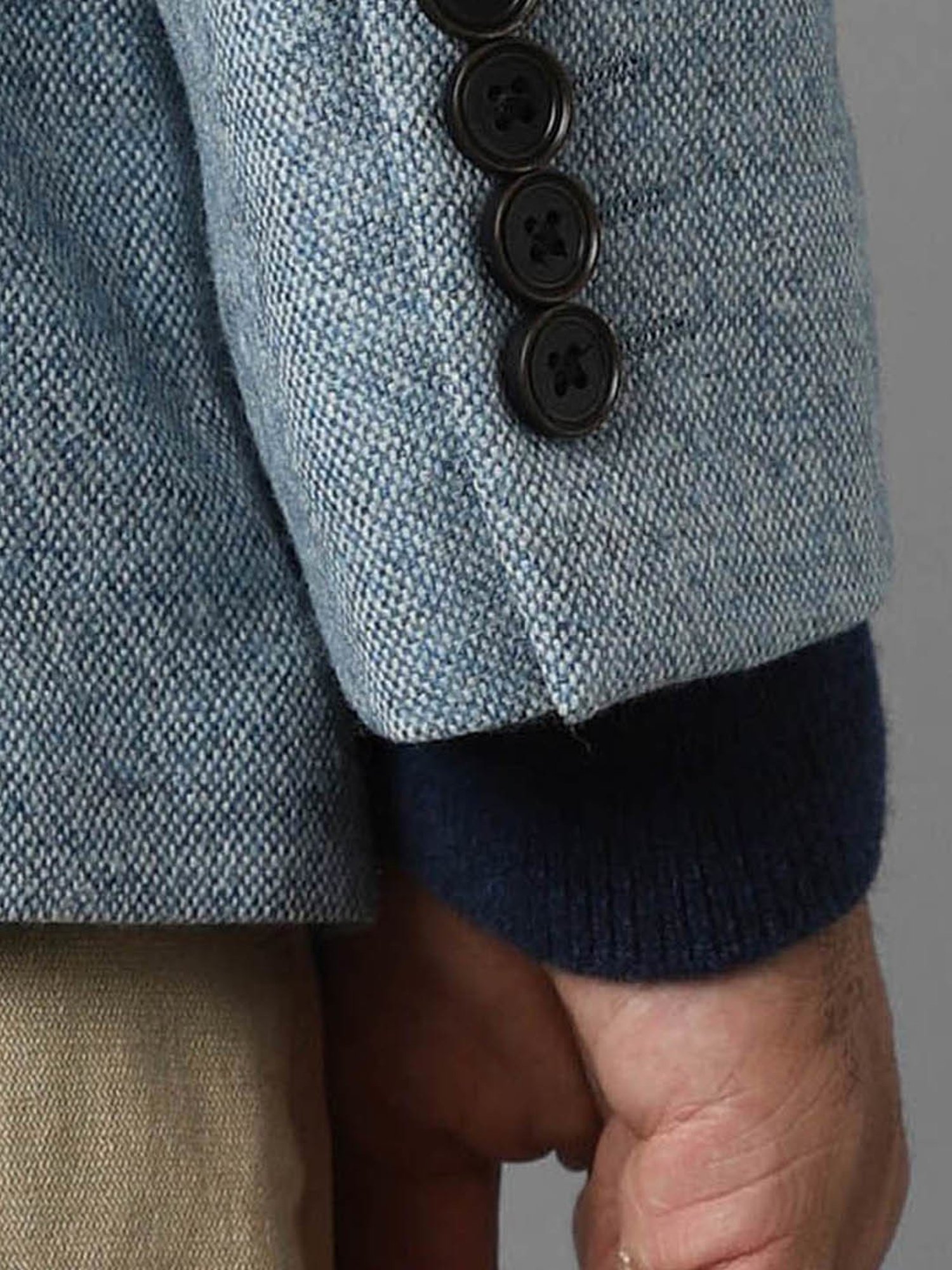 Louis Philippe Light Blue Regular Fit Blazer