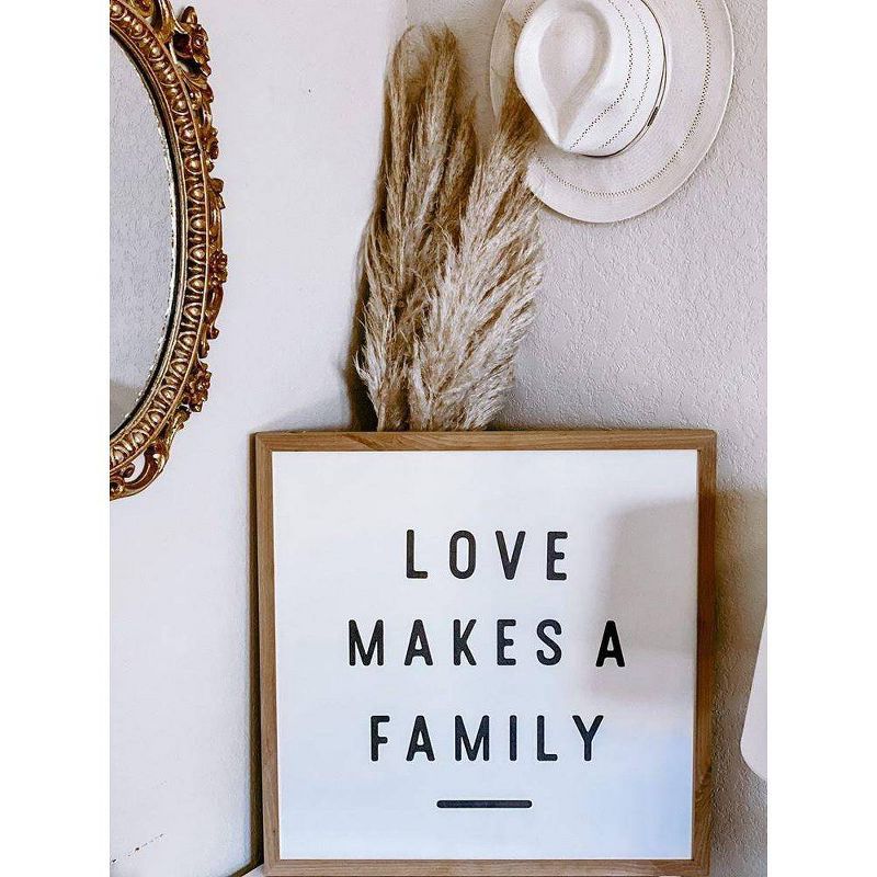 24" x 24" Love Makes A Family Art Board Brown - Petal Lane