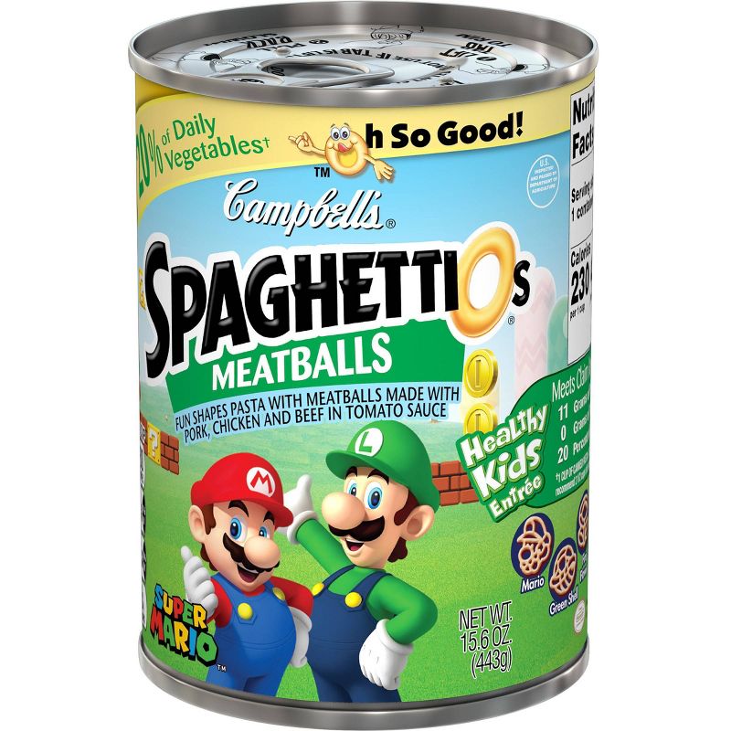 Campbell's SpaghettiOs with Meatballs Super Mario 14oz