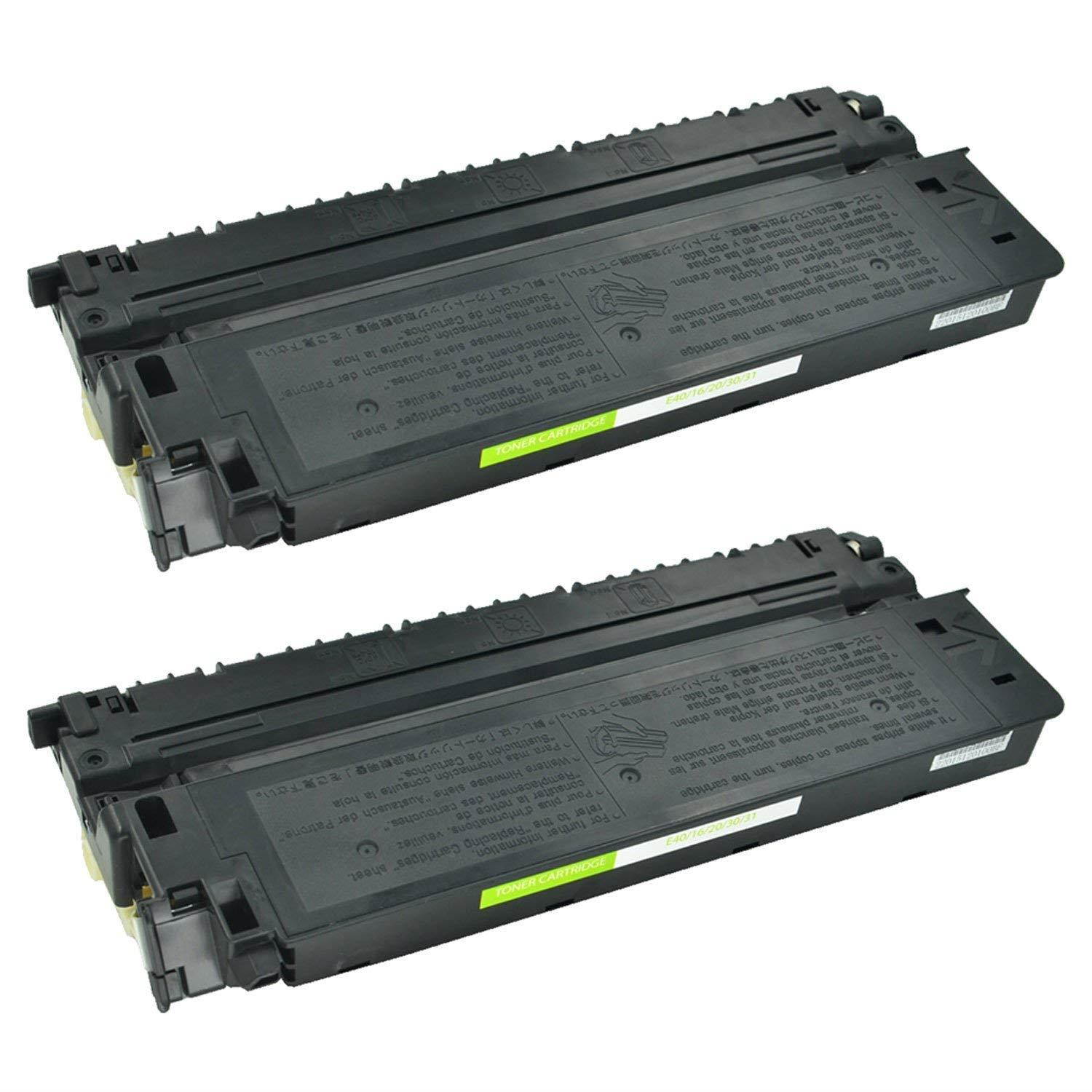 SuperInk 2 Pack Compatible for Canon E40/E30/E31/E16/E20 (1491A002AA) Black Toner Cartridge for Canon PC-150 PC-160 PC-325 PC-40 Copy Machines