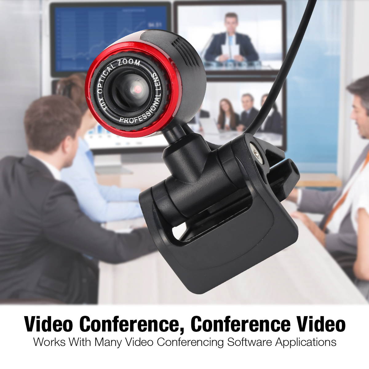USB 2.0 HD Webcam Camera Autofocus with Noise Reduction Microphone Rotatable Computer Camera for PC Computer Laptop