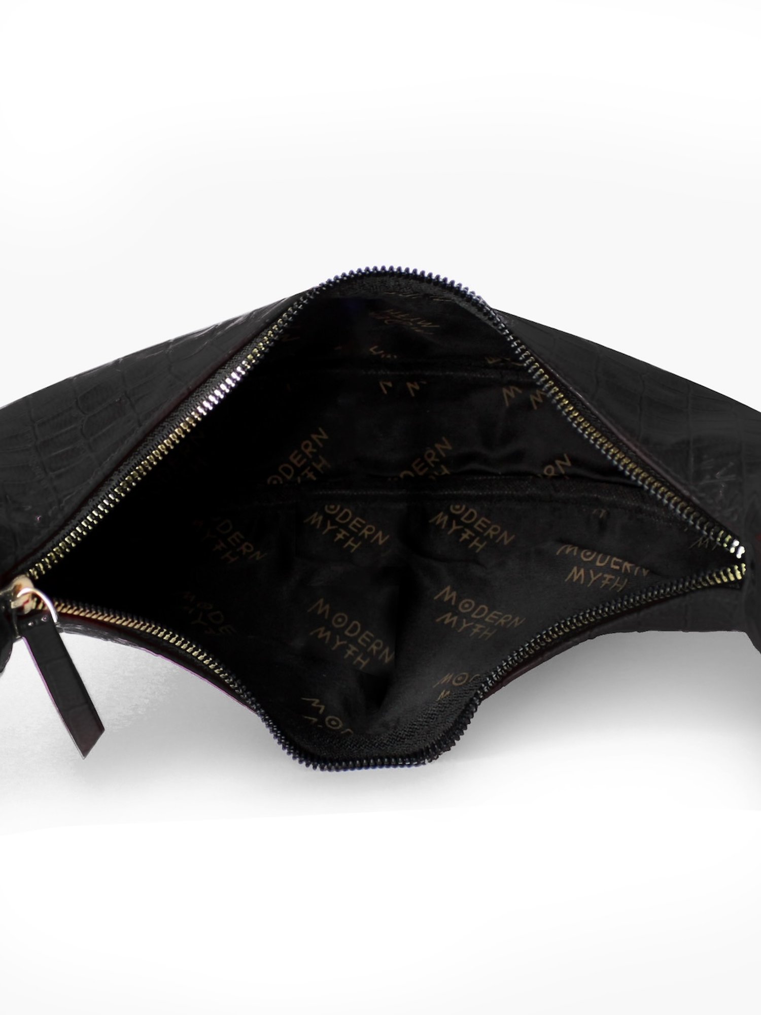 Modern Myth Black Textured Medium Hobo Bag