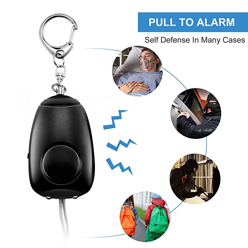 Sound Personal Alarm 5 Pack 130DB Siren Song Personal Security Alarm Keychain with LED Lights Emergency ty Self Defense for Women Kids Elderly