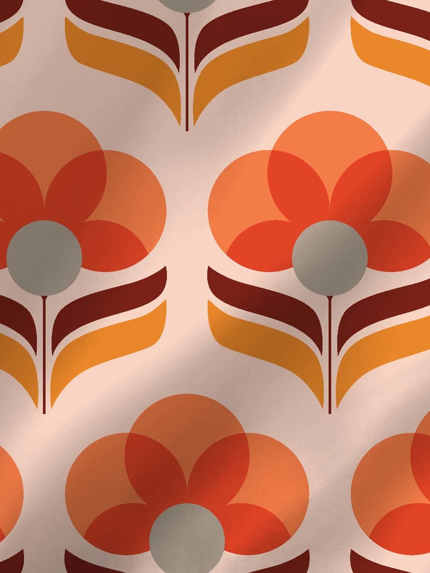 Layers Tuscany Orange Cotton 104 TC Single Flat Bed Sheet With 1 Pillow Cover