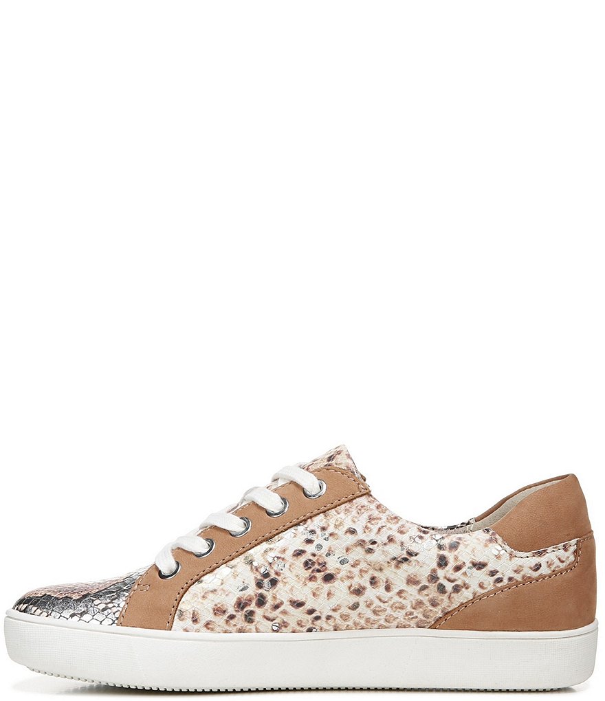 Naturalizer Macayla Snake Print Leather Lace-Up Sneakers