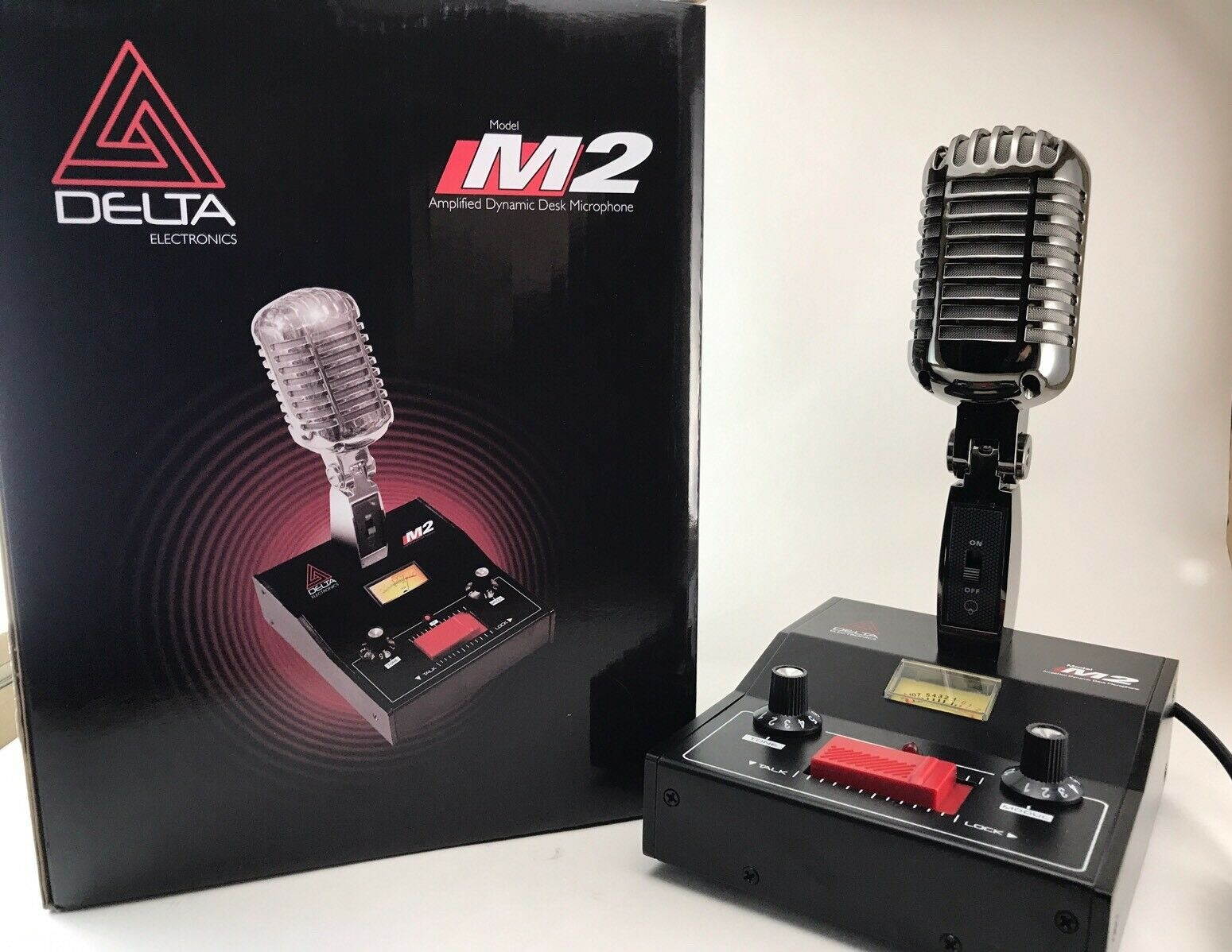 5 Pin Cobra 2000GTL DELTA M2 BLACK CHROME AMPLIFIED BASE MICROPHONE CB HAM MIC