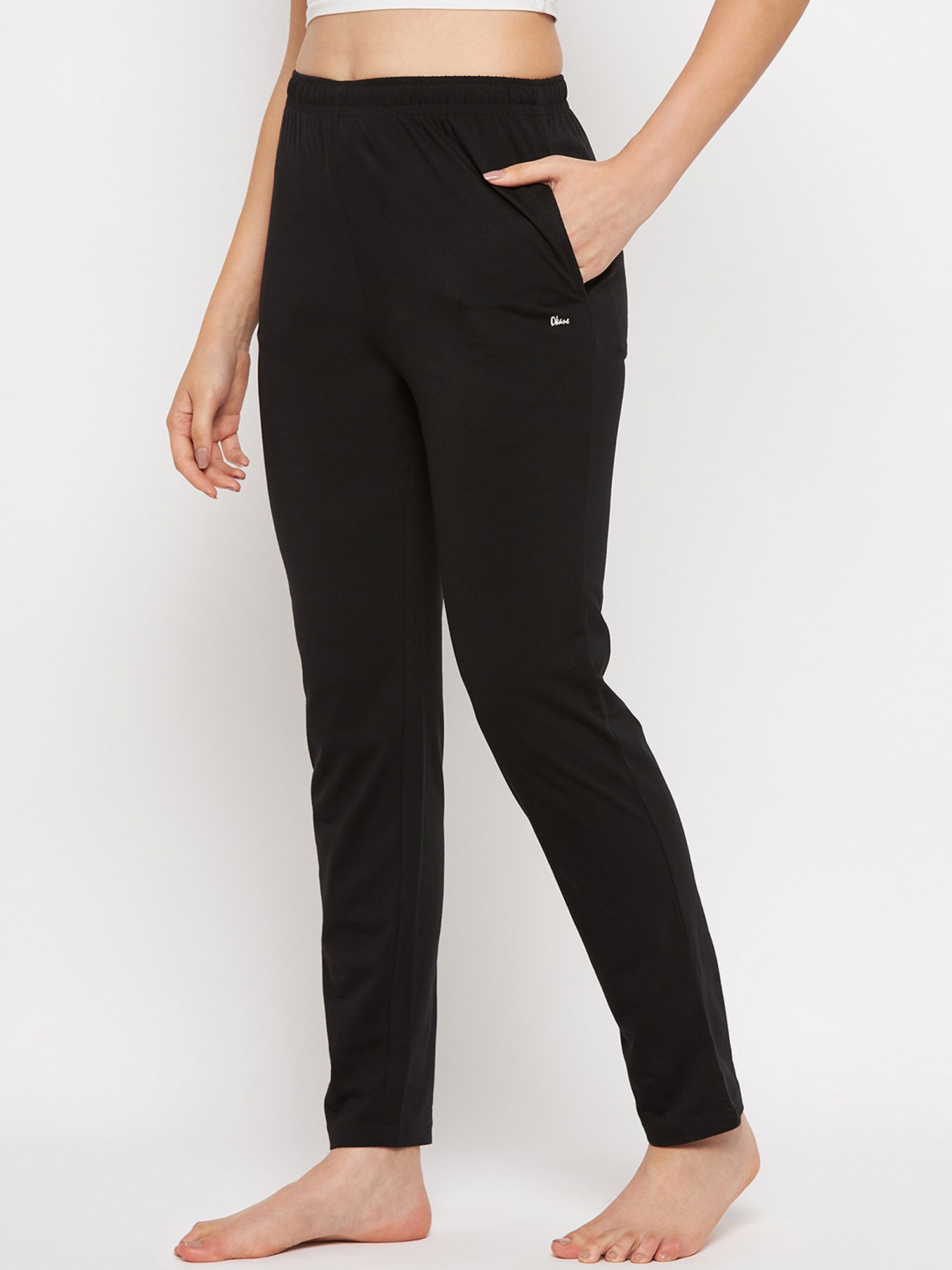 Okane Black Mid Rise Lounge Pants