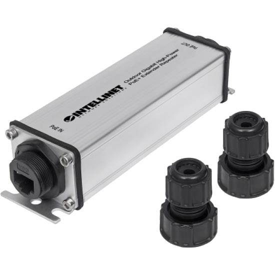 Intellinet Network Solutions Outdoor Gigabit High-Power PoE+ Extender Repeater (561211)