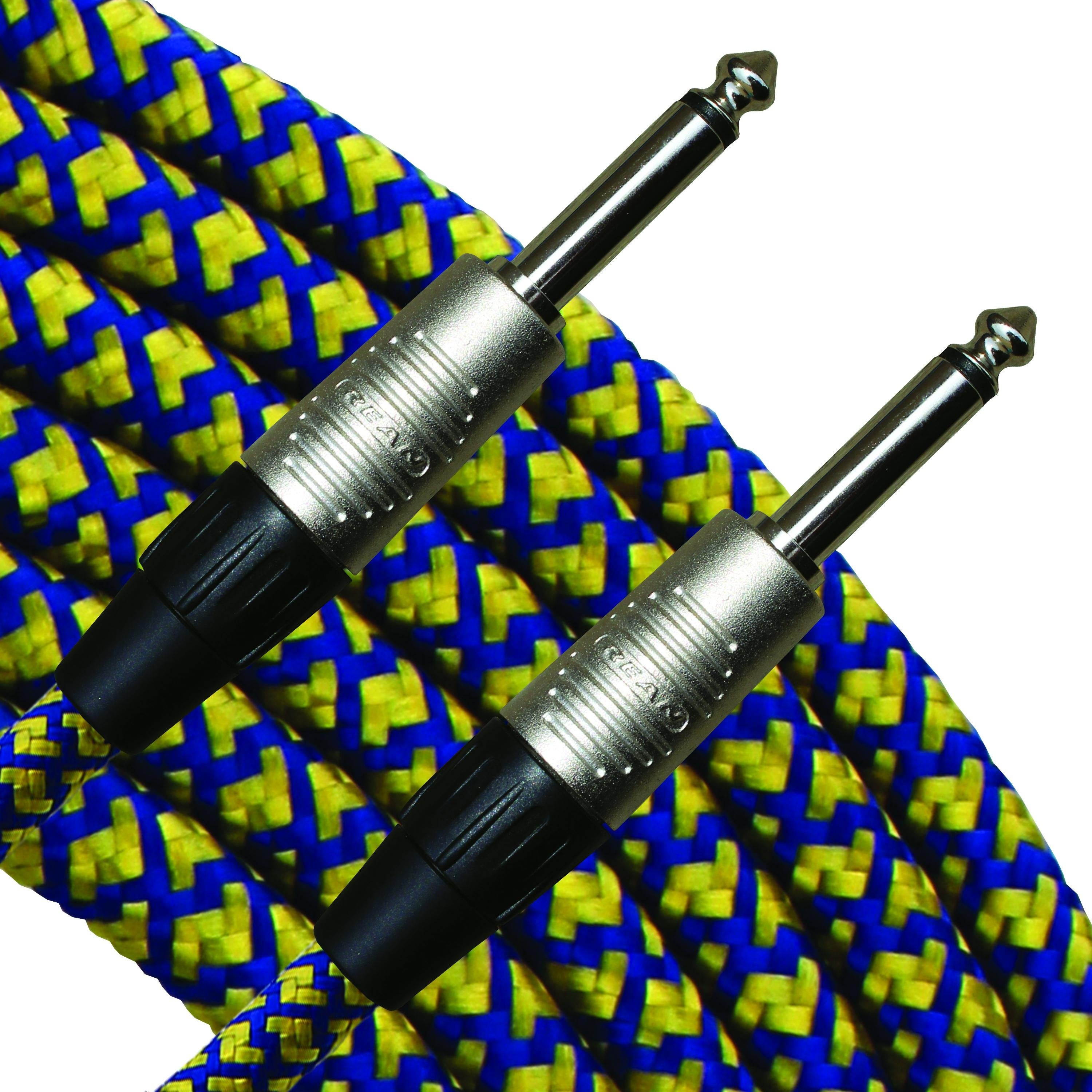 RapcoHorizon 10' Vintage Cloth Instrument Cable, Vintage, 1/4" Straight