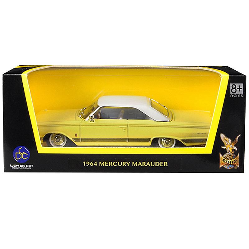1964 Mercury Marauder Yellow with White Top 1/43 Diecast Model Car by Road Signature