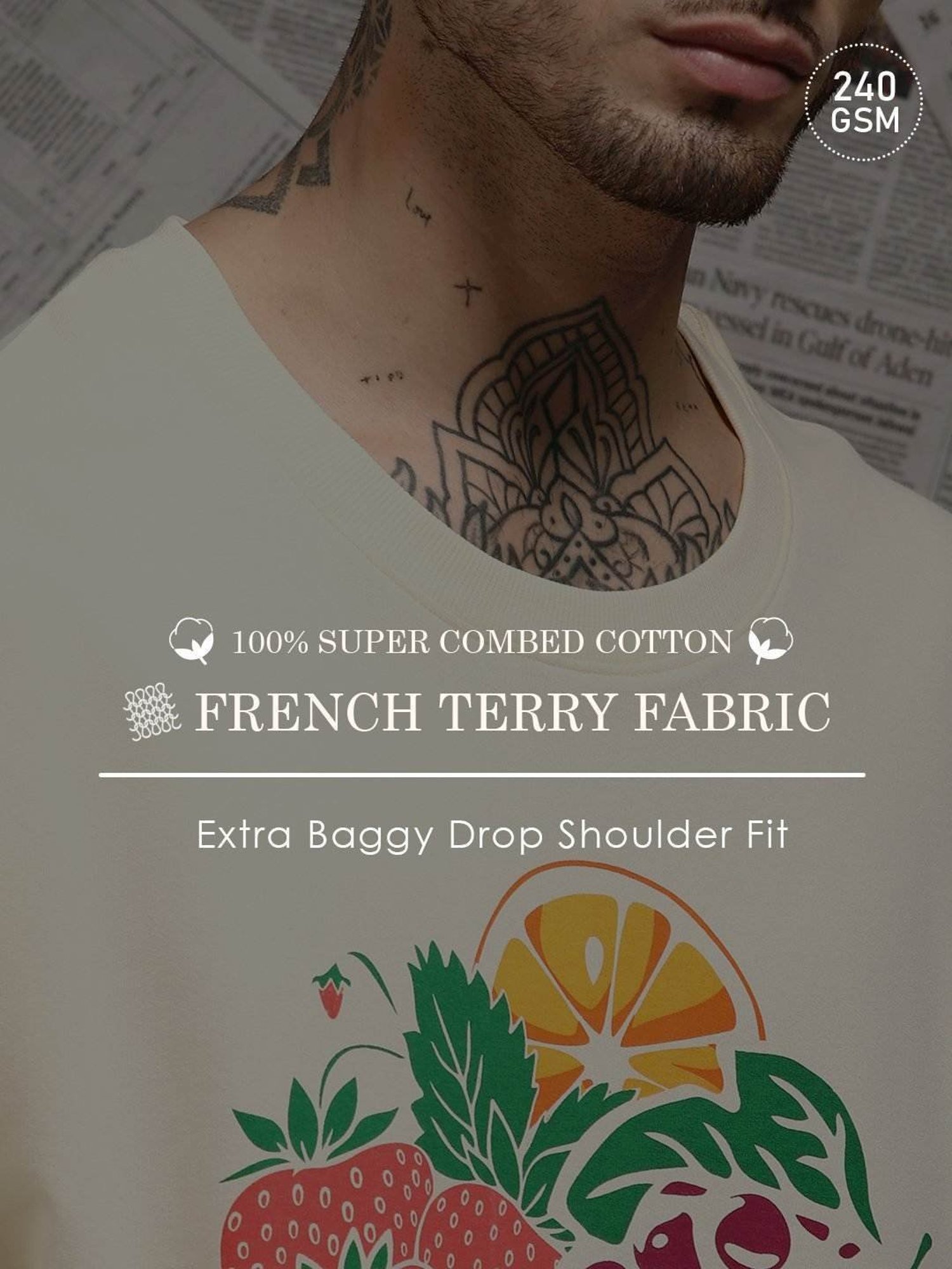 Difference Of Opinion Off White Loose Fit Printed Unisex T-Shirt