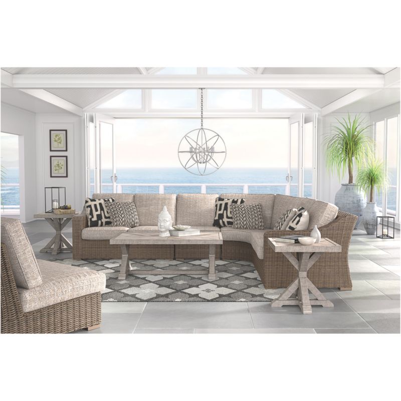 Beachcroft Square End Table - Beige  - Outdoor by Ashley