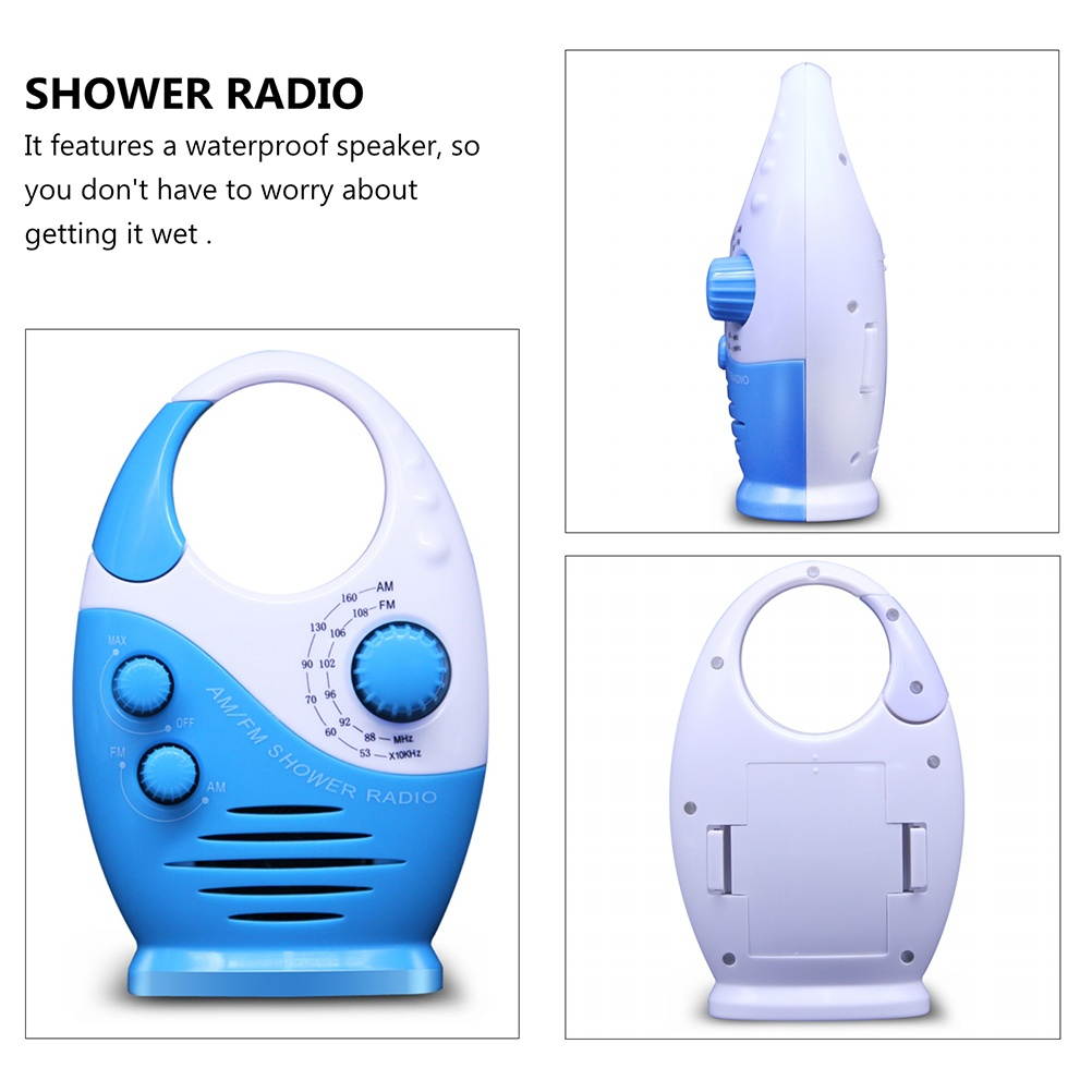 1Pc Music Loudspeaker Mini Waterproof Radio AM/FM Radio Shower Radio for Toilet Indoor Home