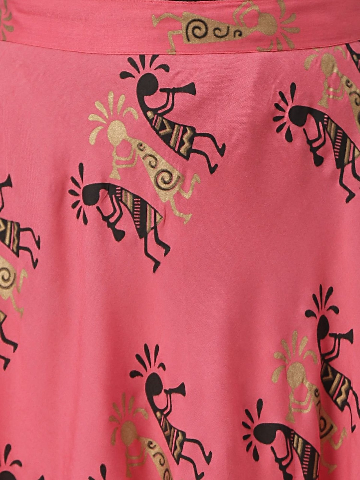 Stylum Black & Pink Printed Shirt Skirt Set