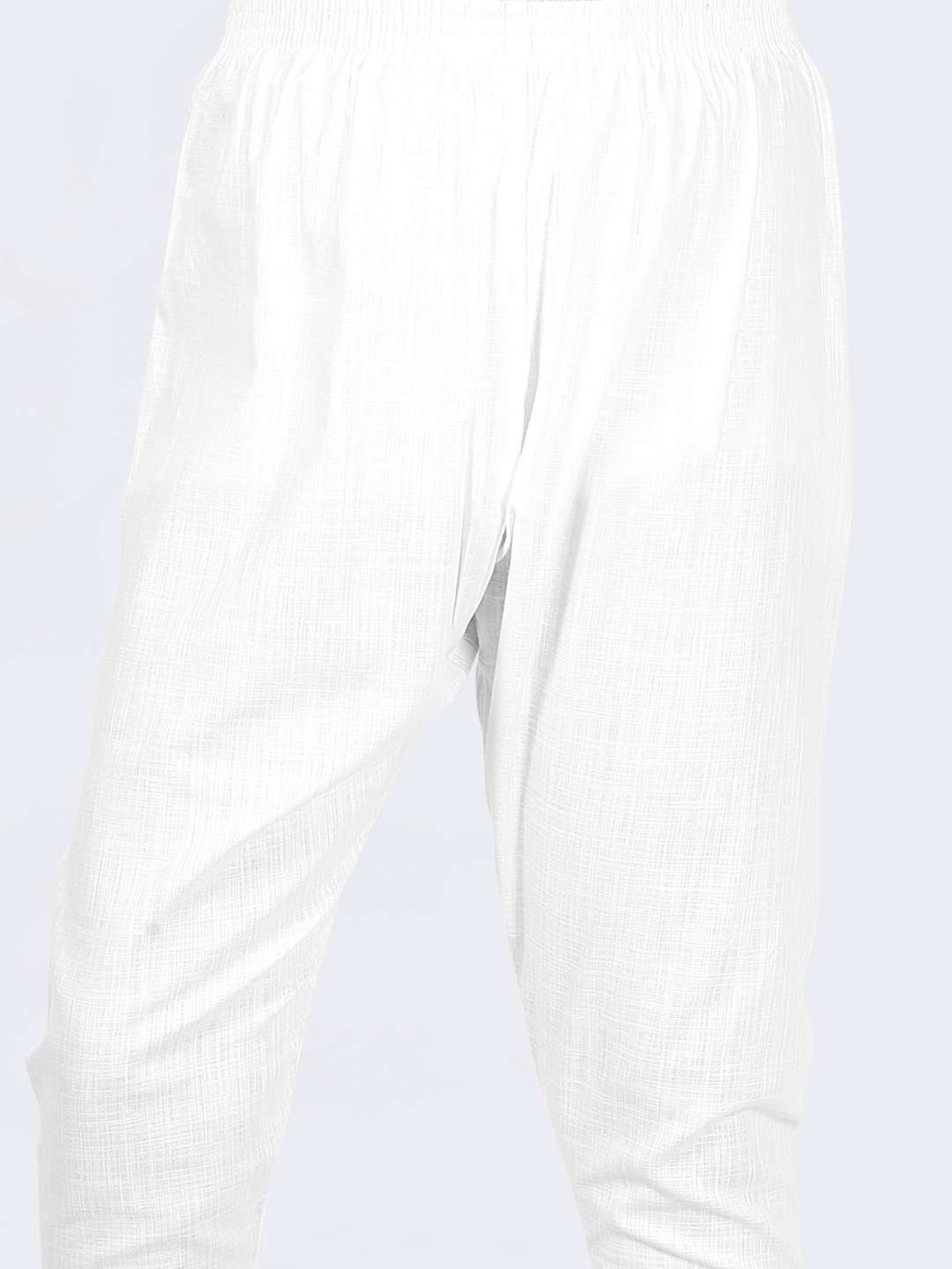 Cavio Kids Green & White Cotton Printed Full Sleeves Kurta Set