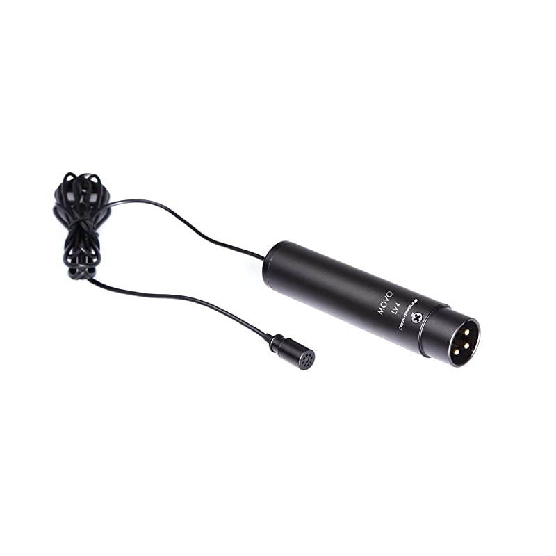 LV4-O Omnidirectional XLR Lavalier Microphone Phantom Power with Metal Lapel Clip and Windscreen Accessories - Great External Lav Mic for Music, Podcast, Live Stream, Filming or YouTube Recording
