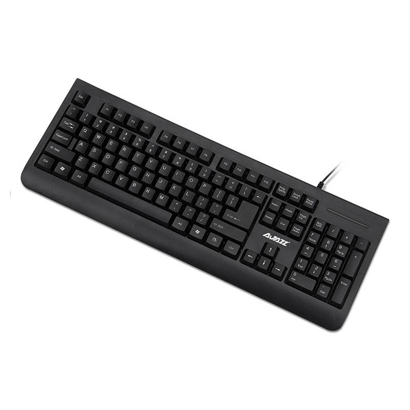 Ajazz X1180 104 Keys Wired Membrane Keyboard & Mouse Kit QWERT Laser Curving Cap Anti-abrasion 1000 DPI Mouse Office Supply