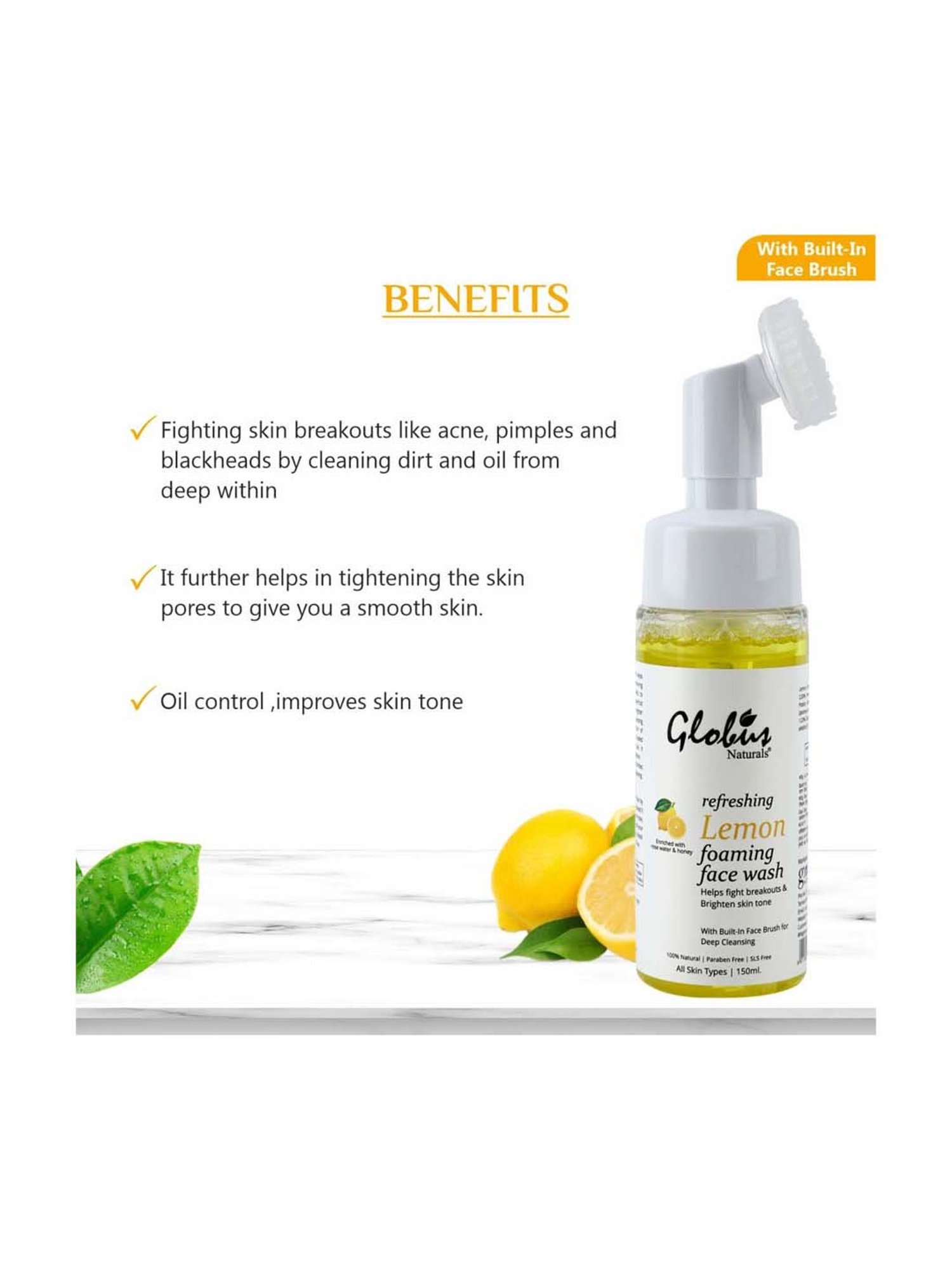 Globus Naturals Rice Ceramide Radiance Face Wash - Pack of 3