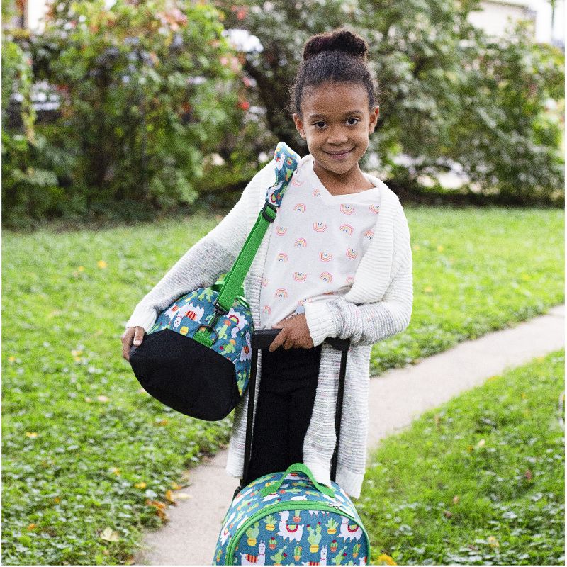 Wildkin Llamas and Cactus Green Overnighter Duffel Bag
