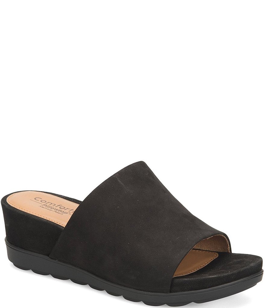 Comfortiva Pax Nubuck Wrapped Wedge Slides