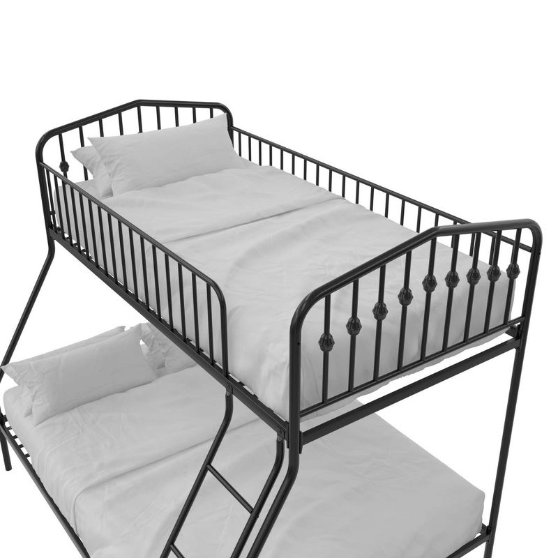 Twin/Full Kids' Bushwick Metal Bunk Bed Black - Novogratz